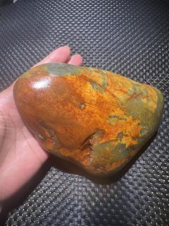 和田玉籽料原石,肉质带青花底色,纯天然原石皮色无修无染无二上